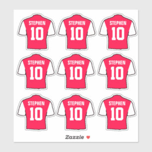 Sticker Maillots de football rouges et blancs