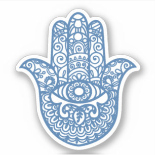 Sticker Main Blue Khamsa Bonne chance