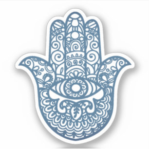 Sticker Main Blue Khamsa Bonne chance