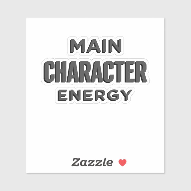 Sticker Main Character Energy – Trendy Aesthetic Decal (Feuille)