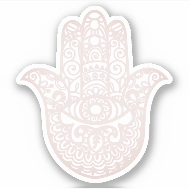 Sticker Main rose Khamsa Bonne chance (Devant)