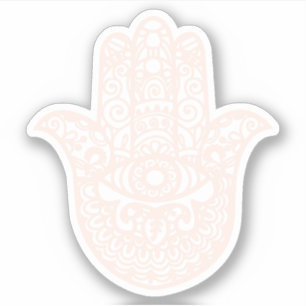 Sticker Main rose Khamsa Bonne chance
