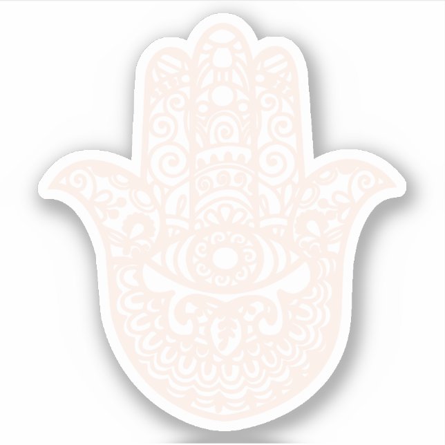 Sticker Main rose Khamsa Bonne chance (Devant)