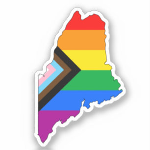 Sticker Maine State Pride LGBTQ Progress Pride
