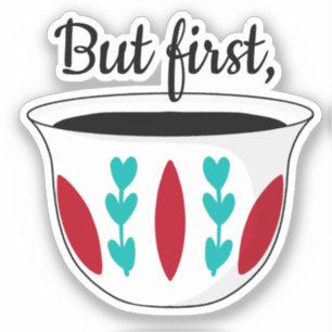 Sticker Mais Premier café arabe Finjaan Qahwah Arabiyah