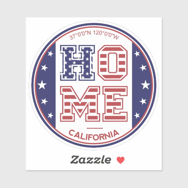 Sticker Maison de Californie (Feuille)