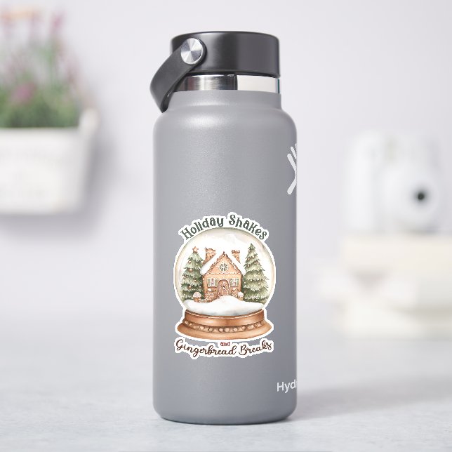 Sticker Maison de pain d'épice Noël Globe des neiges (HydroFlask)