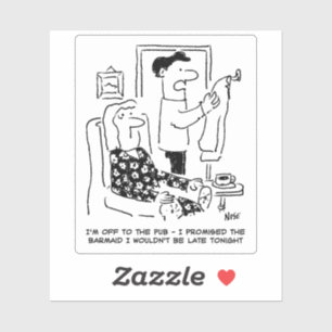 Sticker Maison Feuille du mari pour le dessin animé du pu