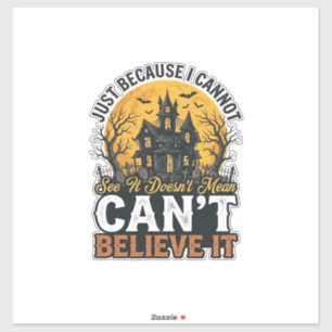 Sticker Maison Hantée Halloween Incroyable Vintage