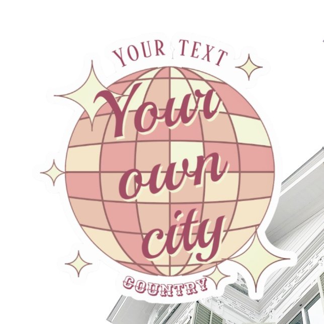 Sticker maison ville favori ville nom de la ville (Créateur téléchargé)