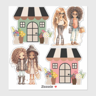 Sticker Maisons de filles amis