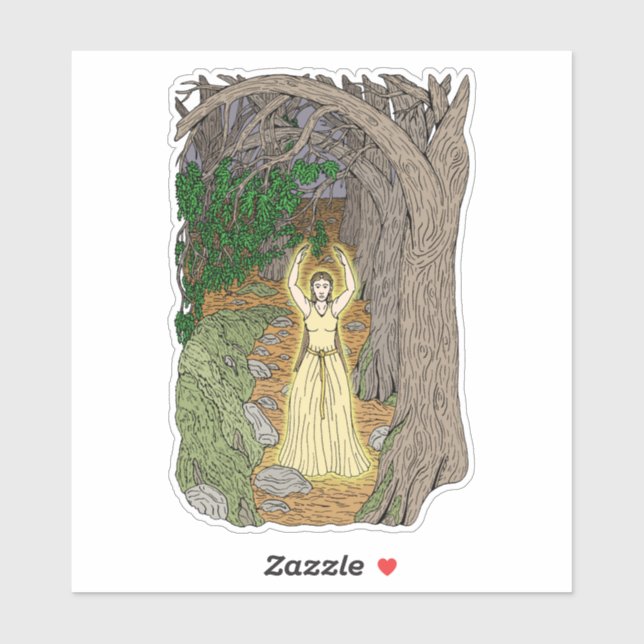 Sticker Maîtresse Eldritch (Fairy Lady in Woods) (Feuille)