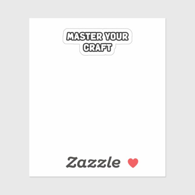 Sticker Maîtrisez votre expertise artisanale Dédication Co (Feuille)