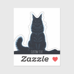 Sticker Majestic Maine Coon : Ordinateur portable de chat 
