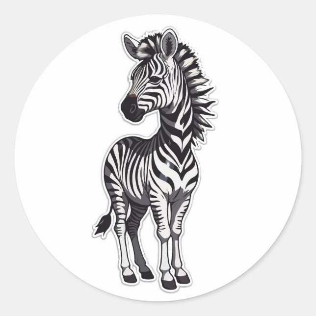 Sticker Majestic Zebra (Devant)