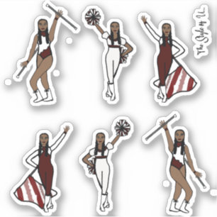 Sticker Majorette / Danseur / Cheval / Drapeau Bourgogne