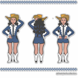Sticker Majorette / Danseuse Denim occidental #2