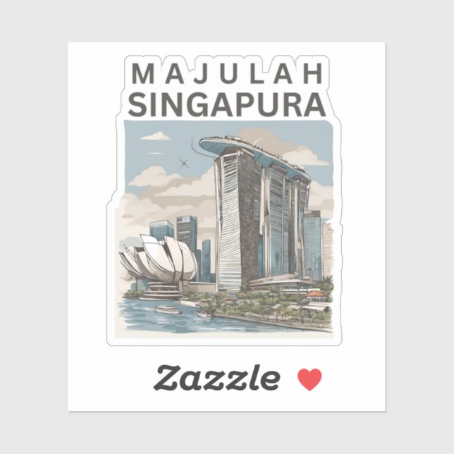 Sticker Majulah Singapura (Feuille)