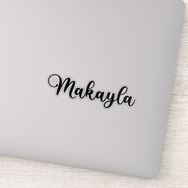 Sticker Makayla Nom - Calligraphie manuscrite (Détail)