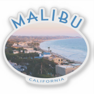 Sticker Malibu California Coast avec photo
