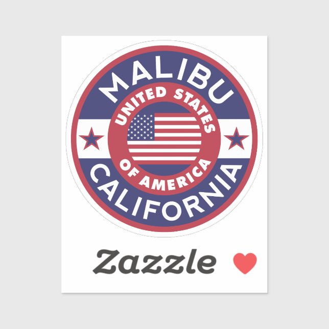Sticker MALIBU, Californie (Feuille)