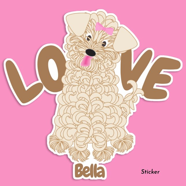Sticker Maltipoo Love (Créateur téléchargé)