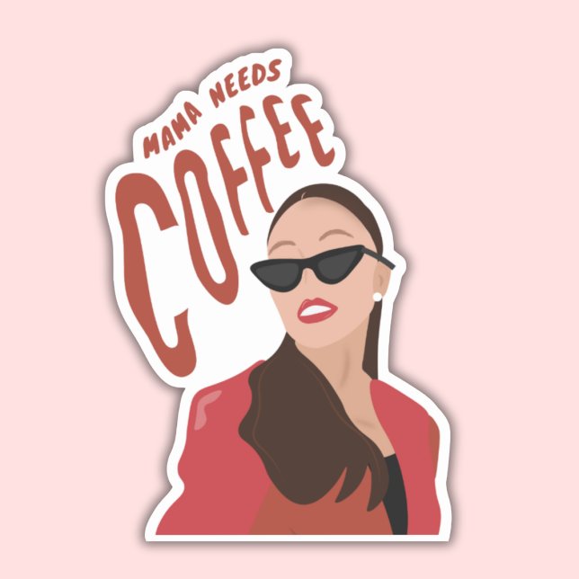 Sticker Mama a besoin de café, citation de café maman (Créateur téléchargé)