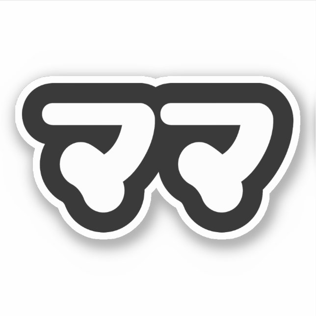 Sticker Mama japonaise マ マ | Nihongo (Devant)