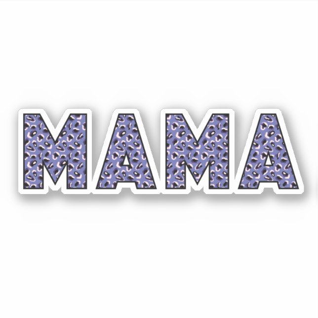 Sticker MAMA typographie Poster de animal (Devant)