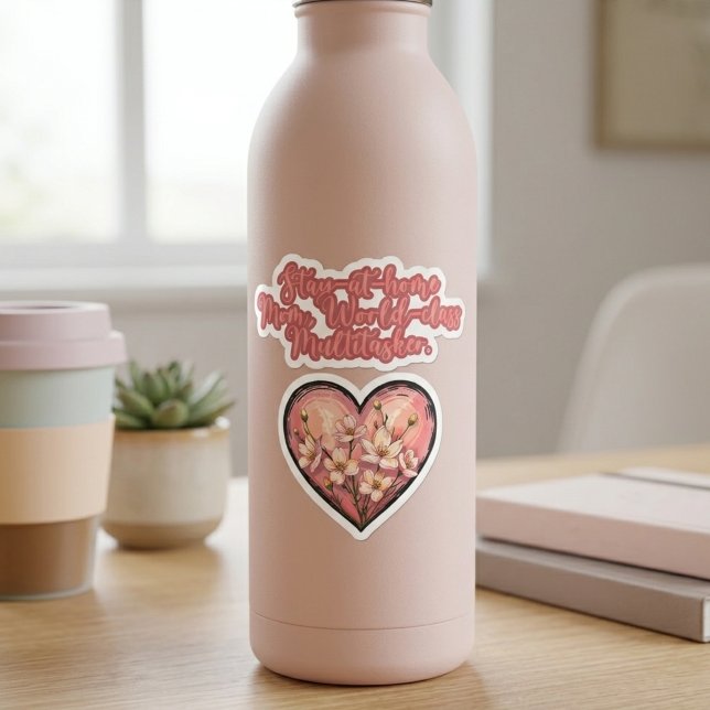 Sticker Maman à la maison multitâche de classe mondiale (Créateur téléchargé)