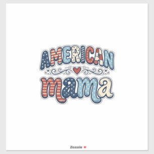 Sticker Maman Américaine Design de T-Shirt Vintage Patriot