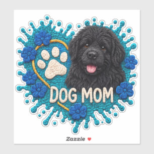 Sticker Maman Chien (Terre-Neuve) Tricotée 
