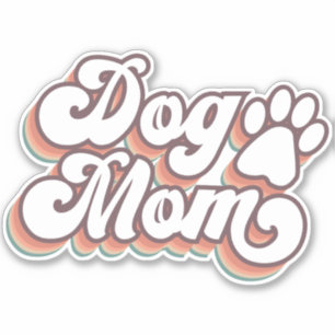 Sticker Maman de chien vintage