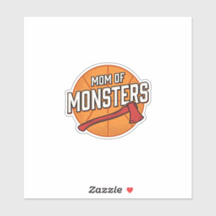 Sticker Maman de monstres Conception de maman de basket-ba