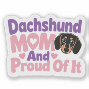 Sticker Maman de teckel et fière de l'être