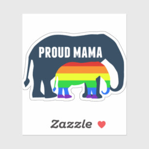 Sticker Maman Gay pride Fière de la LGBT Eléphant