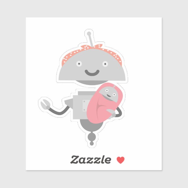 Sticker Maman Mia avec Baby Mia (Feuille)