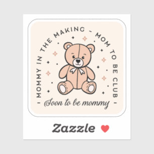 Sticker Maman pour être club maman cottagecore beige esthé