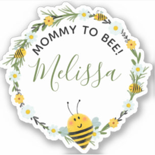 Sticker Maman to Bee Jolie aquarelle Bee Baby shower