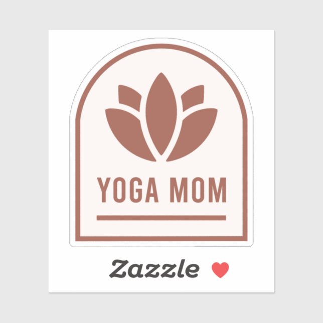 Sticker Maman yoga mère fleur de lotus esthétique boho (Feuille)