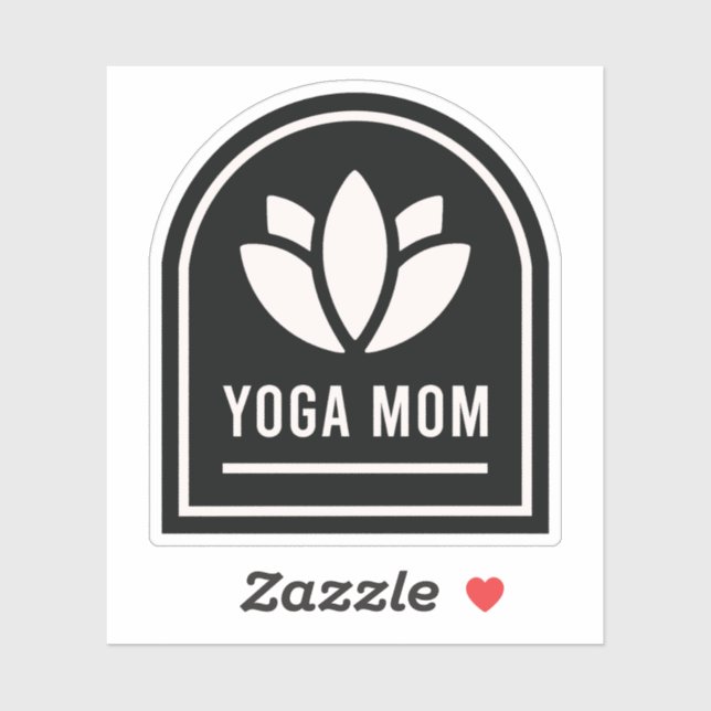 Sticker Maman yoga yogi mère (Feuille)