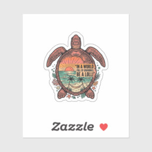 Sticker Mamie drôle Turtle Beach Vintage Shirt Design_1