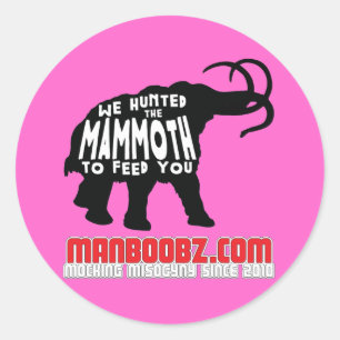 Sticker mammoth en rose