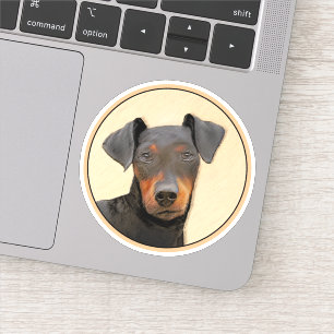 Sticker Manchester Terrier Peinture Art animal original