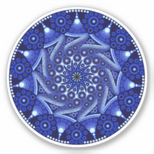 Sticker Mandala Birthstone Sapphire septembre