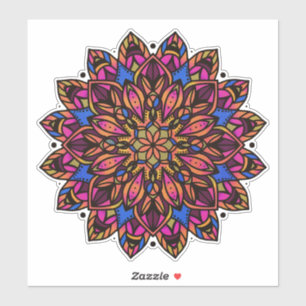 Sticker Mandala coloré
