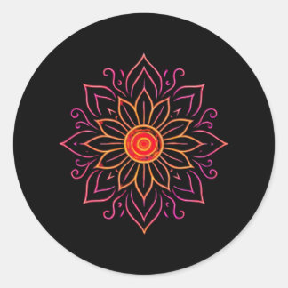 Sticker Mandala Cosmic Neon | Glo Vintage éthéré