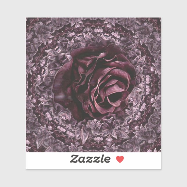 Sticker Mandala de rose  (Feuille)