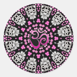 Sticker Mandala Diamond Rose Om