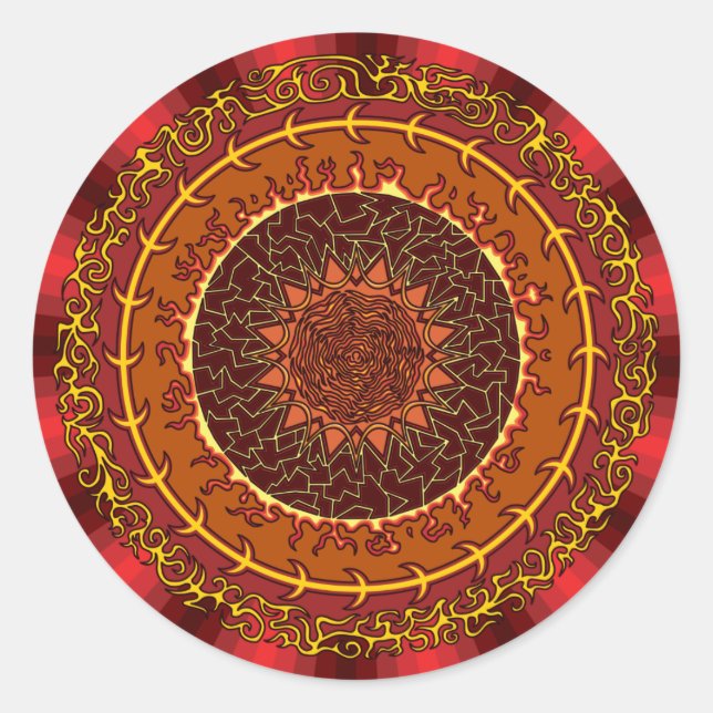 Sticker Mandala Fire (Devant)